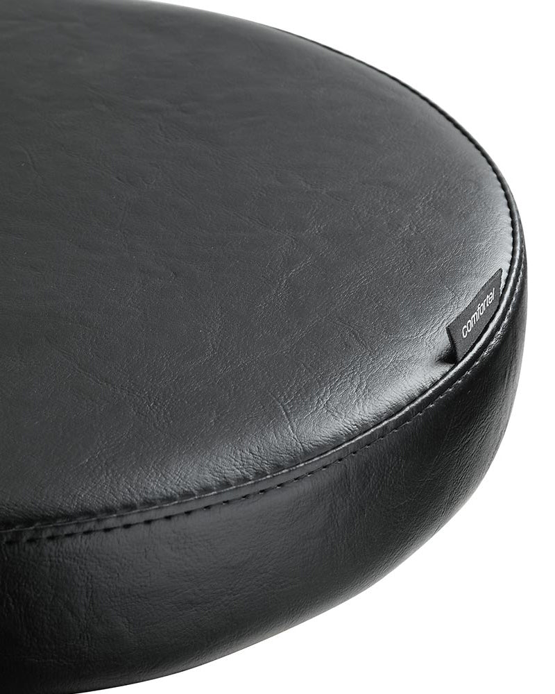 Rund Black - Sort klippestol - Krom krydsfod